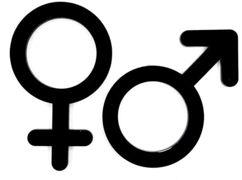 ENDS CUT Badschild Symbol Mann + Frau, Plexiglas Schild, Personalisierte Badschild, Toilette Aufkleber Badzubehör (U+D-Symbol, N)