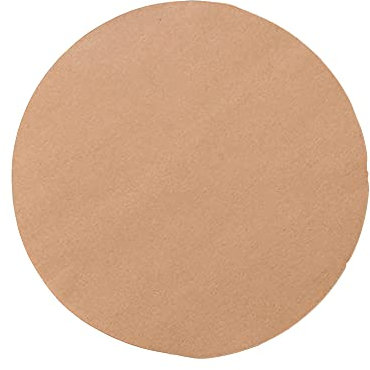 Lot de 100 Papier Sulfurisé pour Air Fryer de 23cm, Non Perforé Papier Cuisson Air Fryer, Rond, Non Blanchi, Papier Air Fryer pour Four en Micro-ondes, Airfryer Papier Cuisson Brun