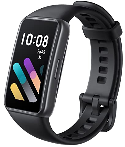 HONOR Band 7 Smartwatch schermo AMOLED grande da 1,47 pollici, monitoraggio dello stress e del sonno della frequenza cardiaca SpO2 da 14 giorni, 96 modalità di allenamento, fitness tracker, nero