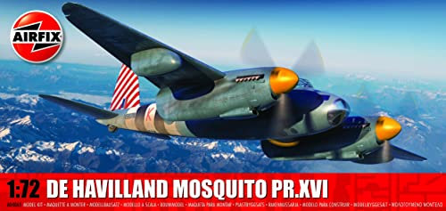 Airfix Model Set - A04065 de Havilland Mosquito PR.XVI Model Building Kit - Plastic Model Plane Kits for Adults & Children 8+, Set Includes Sprues & Decals - 1:72 Scale Model Age 8+