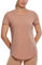 CRZ YOGA Damen Sport T-Shirt Kurzarm Fitness Gym Laufshirt Crewneck Leichte Yoga Oberteile Sommer Top Mokka-Mousse 40