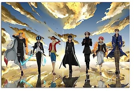 HOPNRU Anime -Schwertkunst Online -Plakat Wandkunst Bild Print Leinwand Malerei für Kinder Schlafzimmer Wohnzimmer Modernes Wohnkultur -Poster (30x45cm-Ohne Rahmen)