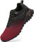 Kricely Traillaufschuhe Herren Laufschuhe Straßenlaufschuhe Sneaker Leicht Wanderschuhe Fitnessschuhe Trekkingschuhe（Rot Braun 44.5）