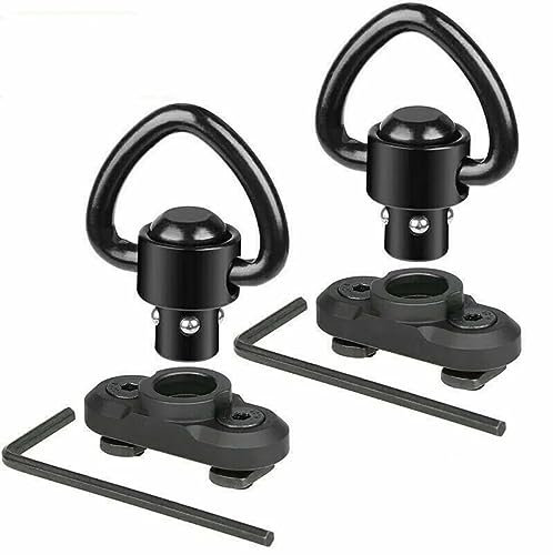 ACEXIER 2PCS Adattatore per Montaggio a Perno Girevole per Mlok Rail Quick Release QD Sling Sling Swivel Mount Adapter Accessori per Pistola da Caccia