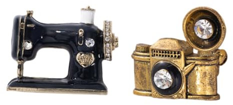 CHILDWEET 2st Brosche Nähmaschine Schmuck Retro-kamera-anstecknadel Nähnadel Nähmaschinen-anhänger Anstecknadel Für Nähmaschine Deko Für Männer Zinklegierung Mann Strasssteine Halsband