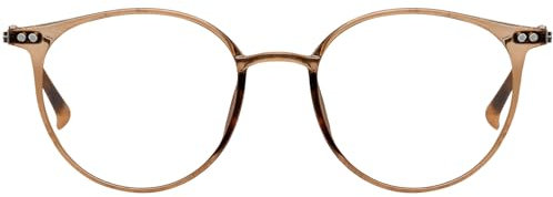 KAEOISFU Modische Ovale Superleicht Lesebrille für Damen und Herren, Runden Blaulichtfilter Computerbrille,Computer Lese brille mit Sehstärke