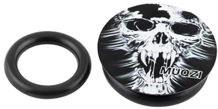 Aymzbd Fahrrad Kurbelabdeckung, Fahrrad Kurbelgarnitur Abdeckkappe, Leichte Aluminiumlegierung, Kurbel Staubschutz für Mountainbikes, BMX, Totenkopf