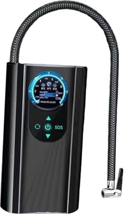 Okiyakusama Compresor de Aire portátil, Bomba de neumáticos eléctrica, Pantalla LCD rápida, Bomba de Aire para Bicicleta, SUV, Baloncesto, Coche, Motocicleta