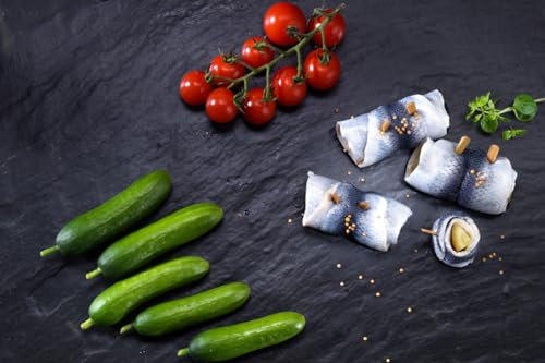Fokken & Müller Rollmöpse, Emder Heringslogger, in Handarbeit hergestellt, in lecker würziger Marinade nach traditionellem Rezept zubereitet 1000g,