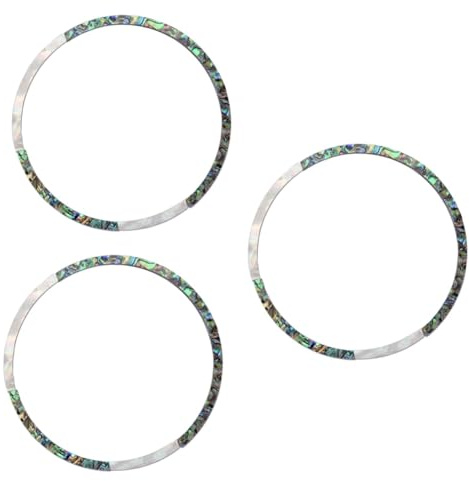 ibasenice 3sätze Gitarre Rosette Dekorationsset Aus Paua Abalone Und Weißem Inlay Einfach Anzubringen Schont Die Gitarre Für Schalllöcher