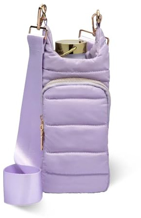 WanderFull® Original HydroBag®, Fits Up to 32 oz Water Bottle Holder with Strap, Hands-Free Crossbody, Water Bottle Carrier Bag with Phone Pocket - Lavender Matte