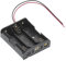 3x AA 4.5V Battery Holder Case with Leads - Plastic Storage Box with Wires 150mm for DIY. Compatible with (3 Slot x 1.5V) Batteries