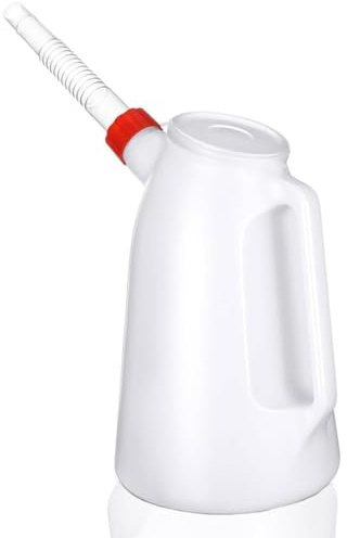 1 paquete de 2.1 cuartos de galón/2L contenedor de medición de aceite automotriz, contenedor de medición de aceite de motor, jarra de aceite automotriz con tapa para agua, gasolina, refrigerante,