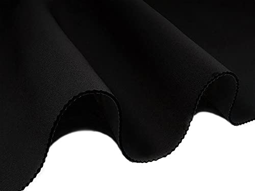 0,5m Neopren Stoff Doubleface 2,5mm Stretch 135cm breit Meterware, Farbe:schwarz-schwarz