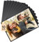 FRETONBA 10 Stück Magnet Bilderrahmen, 15 x 10 cm Fotomagnete Selbst Gestalten, Kühlschrankmagnete Fototaschen für Fotos Postkarten, Schwarz