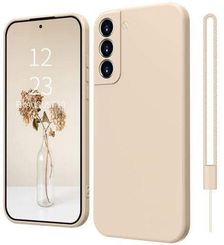 Samsung Galaxy S21 FE Hülle Silikon Case, ElestBela Hanyhülle Samsung S21 FE Ultra Dünn Slim mit Microfiber, Kratzfeste Rundumschutz Case Schutzhülle Hülle für Samsung Galaxy S21 FE 5G Khaki
