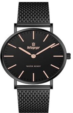 Weayege Armbanduhren für Damen - Analog Quarz Luxus Uhren Mit Lederband, Wasserdichte Mode Kreative Armbanduhr
