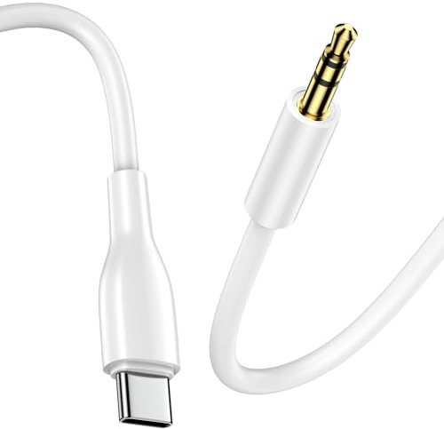 iPhone 16 Pro Max Aux Cord for Car, USB C to 3.5mm Headphone Jack Adapter Car Stereo Aux Audio Cable for iPhone 17 Air 16e 16 Plus 16 Pro 16 15 Pro Max 15 Plus 15 USBC to Home Stereo/Headphone/Speaker