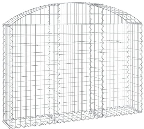Generico Korb Gabione mit Bogen 150 x 30 x 100/120 cm Eisen verzinkt, kangqiling153445