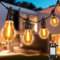Joomer Festoon Lights Outdoor Mains Powered, 28.5M/93.5Ft Outdoor String Lights with 30 Edison Bulbs, 8 Modes Garden String Lights Waterproof Timer Connectable for Indoor Party Patio, Warm White