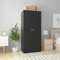 Myheimly Kleiderschrank Schrank Hochschrank Garderobenschrank Aufbewahrungsschrank Schlafzimmerschrank Holzwerkstoff Kleiderschrank Schwarz