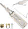 Decodificador de llave maestra de acero inoxidable, kit de selección de cerradura de decodificador de llave maestra, 2 en 1, descodificador de llave maestra, herramientas para acceder fácilmente a las