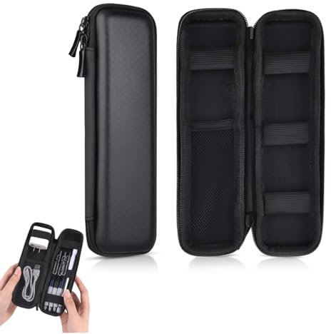 HAMKU Federmäppchen, Federtasche Hart Eva Stift Etui stoßfeste Stiftetasche Mäppchen Schlamperbox Bleistifttasche für Executive Füllfederhalter für Büro Schule (Schwarz), 1 Stück