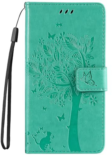 PU Leder Handyhülle Kompatibel mit Samsung Galaxy J3 2017 (SM-J330F, SM-J330G, SM-J330FN, SM-J3308, SM-J327F, SM-S337TL, SM-J3300, SM-J330L, SM-J327U, SM-J330N), Kartenhalter u. Ständer