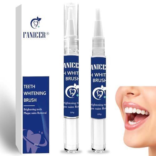 2 pièces Stylo de blanchiment des dents, Nettoie et blanchit les dents, Blanchiment Rapide, élimination efficace des taches, Blanchiment des Dents