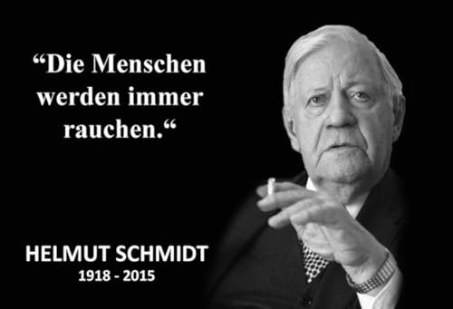 mrdeco Holzschild 30x40cm Immer Rauchen Zitat Helmut Schmidt Sprüche Holz Schild