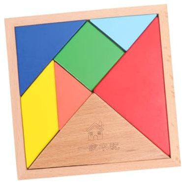 ibasenice 1 Schachtel Frühes Lernen Puzzle rätselbuch holzspielzeug rätsel knobeleien für holzspielsachen Holz-Tangram Tangram- Hölzern