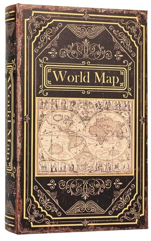 TRMESIA Fake Book Box Vintage Style,Decorative Book Storage Box