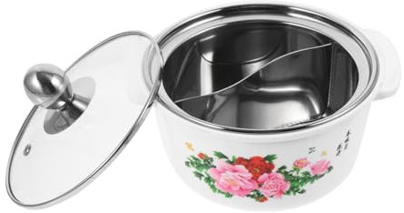 TIDTALEO 1 set Pentola Acciaio Inossidabile con Divisore e Pentola per e Hotpot per Induzione Design e Multi per Cucina Resistente e Facile da Usare per
