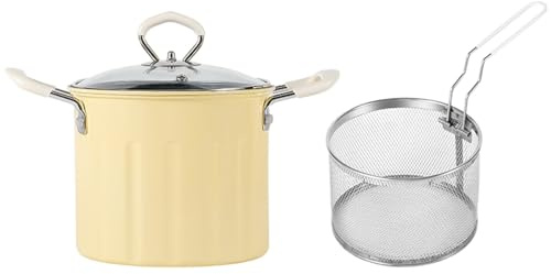 KESOTO Friteuse 3L avec Panier pour La Maison et Le Camping, jaune