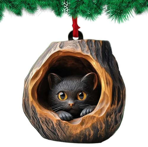 Renchey Tier-Weihnachtsschmuck,Tier-Weihnachtsbaumschmuck | Weihnachtsschilder Niedlicher Anhänger | 2D-Acryl-Wohnkultur-Weihnachtsbaumschmuck, Koala-AFFE-Katzen-Taschenanhänger, Neujahrsdekorationen