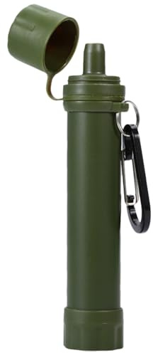 HOMOBABE Tragbarer Wasserreiniger Lebensrettende Trinkhalm Wasserfilter aus Abs und Pe Leicht und Kompakt für Outdoor Abenteuer und Trekking Camping Nutzung