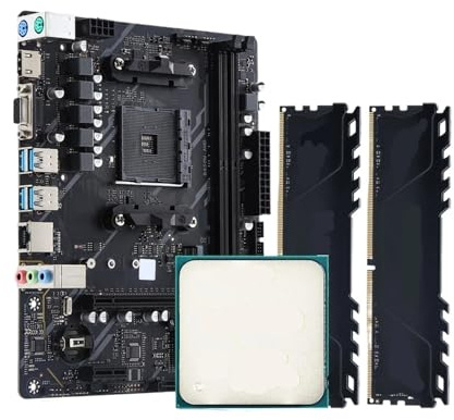 Compatible for Kllisre B450 Motherboard Kit, AMD Ryzen 5 5600 CPU, DDR4 16GB (2x8GB) 3200MHz, B450M AM4 Socket