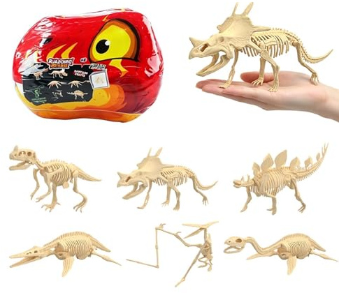 Genérico Fósiles de Dinosaurio | Educativos Divertidos para Aprendizaje Esqueleto,Set Excavación Fósiles Animales para - para Niños Y Niñas Hogar Y Escuela Viaje Cumpleaños