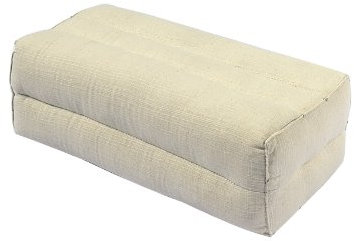 Handelsturm Kissen Block 35x15x10 mit Füllung aus Kapok. Perfekt für Meditation, Yoga und Entspannung (Weiß)