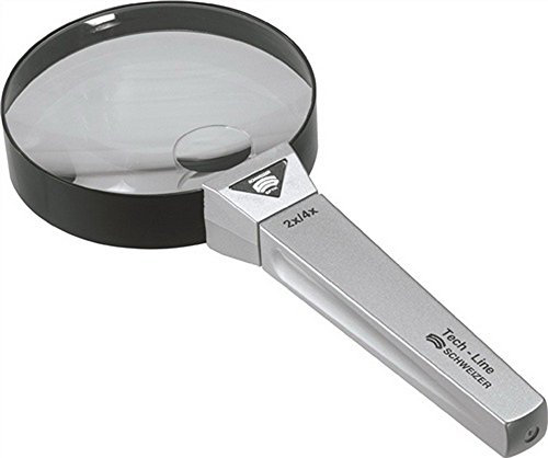 Handlupe Tech-Line Vergrößerung 2x/4x m.Kunststoffgriff Linsen-D.90/20mm