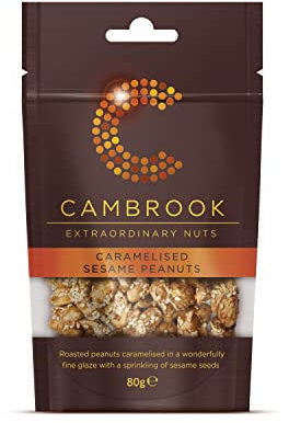 Cambrook - Caramelised Sesame Peanuts, 80g Bag