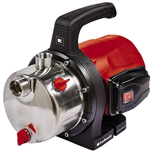 Einhell Gartenpumpe GC-GP 1250 N (1200 W, Max. 5.000 Liter Pro Stunde, Leistungsstarke Jet-Pumpe, INOX-Edelstahl-Pumpengehäuse)