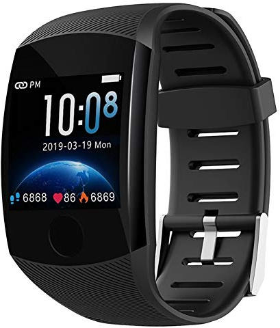 Yongyu Chenzinan Smart Wristband Waterproof Fitness Bracelet Big Touch Screen Message Heart Rate Time Smart Band Activity Tracker Watch OLED Smart Watch (Color : Smart Band Black)