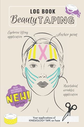 LOG BOOK BEAUTY TAPING - YOUR APPLICATIONS OF KINESIOLOGY TAPE ON FACE: Recording BOOK for Facial Kinesiology Taping Techniques with ANATOMICAL ... your BEAUTY TAPING COURSE - ENGLISH version