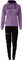 GIVOVA TUTA DONNA 105 PAILLETTES CON CAPP in FELPA VIOLA/NERO Tg. M