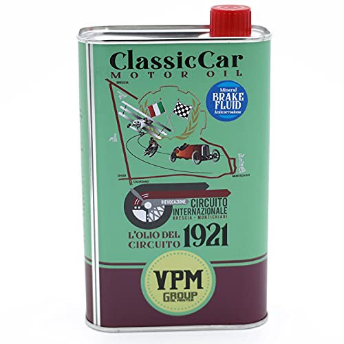 Olio freni, servosterzo, sospensioni e sistemi idraulici full power per auto d'epoca e da collezione - 1 Litro - MINERAL BRAKE FLUID