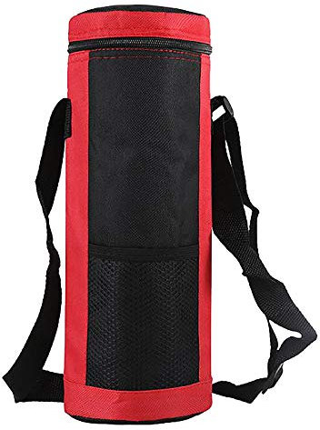 Sac Fourre-Tout pour Refroidisseur de Bouteille d' Pochette Universelle pour Bouteille d' Sac Isotherme Isolé Haute Capacité Camping en Plein RandonnéE, Rouge