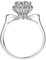 Musihy Verlobungsring, Ring Frauen Zirkon Ring Katze Blume Zirkonia Weiß Ringgröße 55 Jahrestag Geschenk für Sie