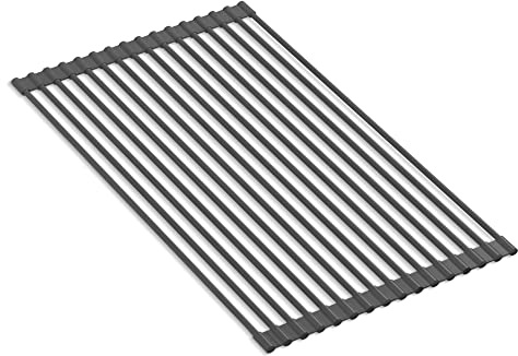 19-1/2 L x 11 W Silicone and Stainless Steel Roll-Up Multipurpose Rack