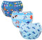 Codkkre Pannolino Nuoto Neonato Costume Neonata 3 Pz Piscina Riutilizzabile Pannolini Lavabili Contenitivo per 0-3 Anni(Pesce+spiaggia+balena)